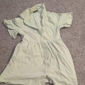 Green Button Down Shirt with Relaxed Fit